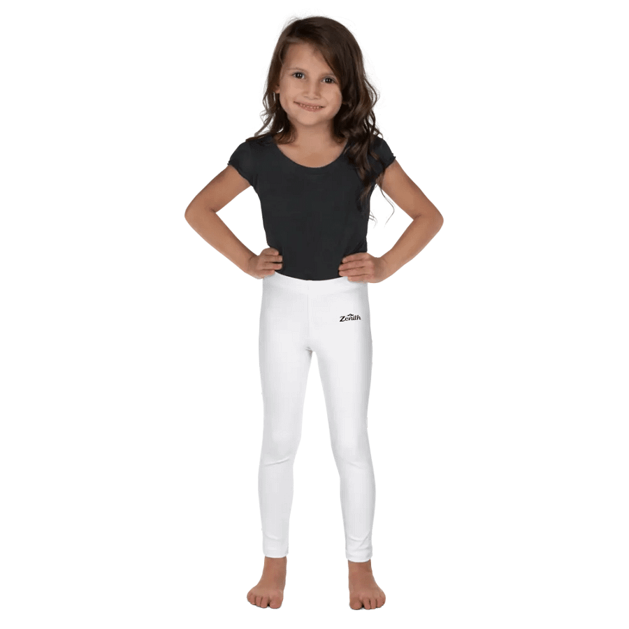 White Zenith Blank Canvas Kids Leggings product image (1)