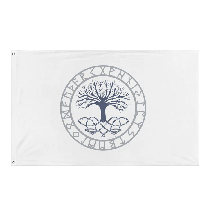 Yggdrasil Flag in White product image (1)