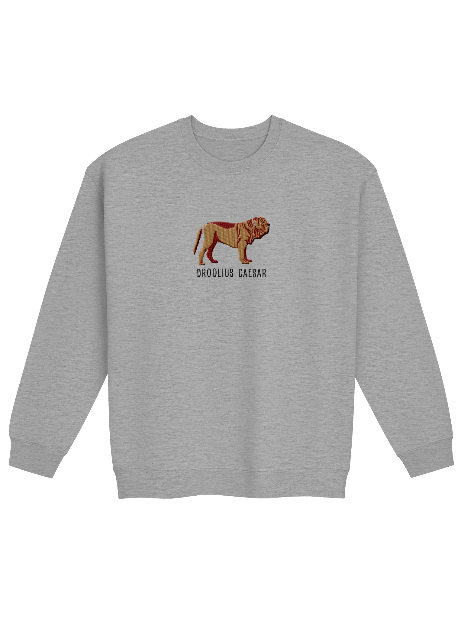 Droolius Caesar Sweatshirt (Embroidered) of a Neapolitan Mastiff(Tan) product image (17)