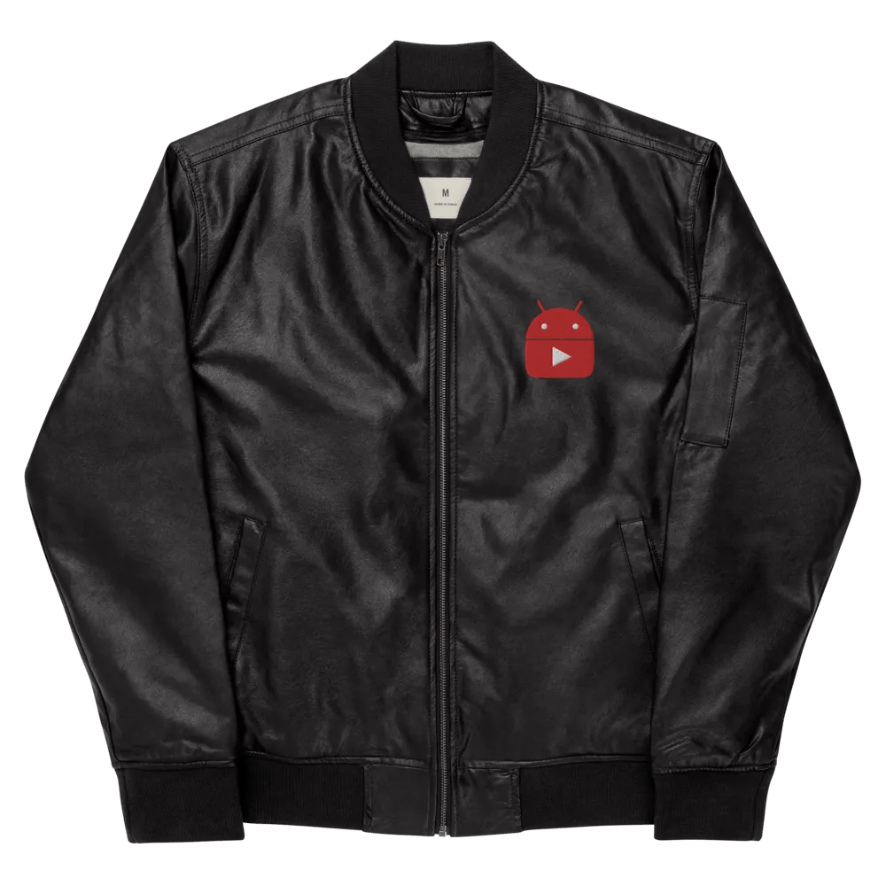 Tech Guy Logo Faux Leather Jacket product image (9)