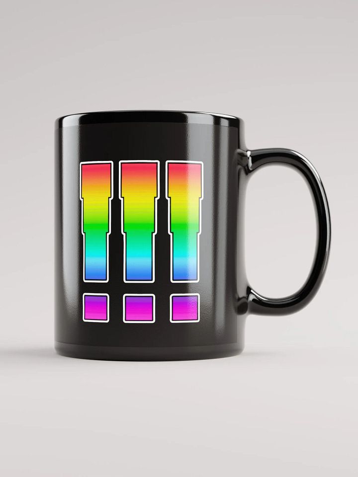 Rainbow !!! Mug in Black product image (2)