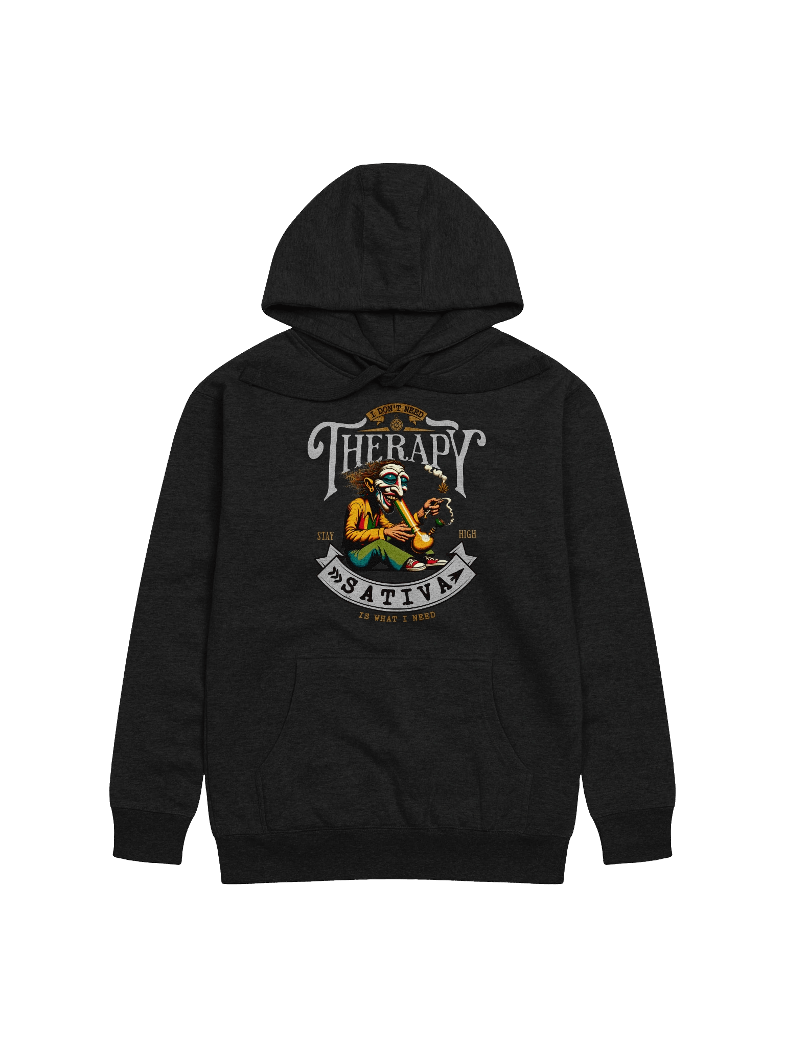 No Therapy Needed: SATIVA - Psychedelic Style Premium Unisex Hoodie product image (5)