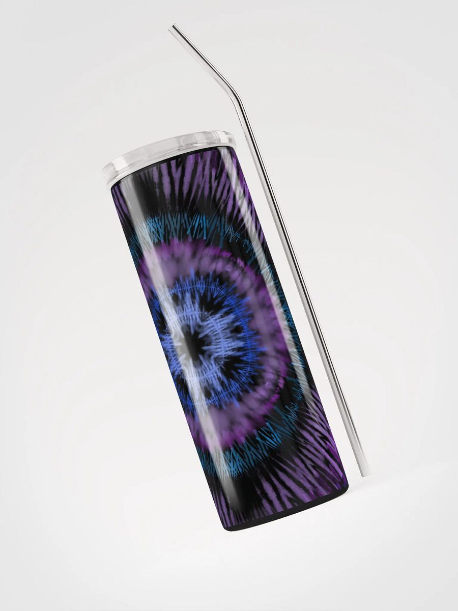 Chic Blue & Purple Tie Dye Stainless Steel Tumbler: Sip in Style product image (3)