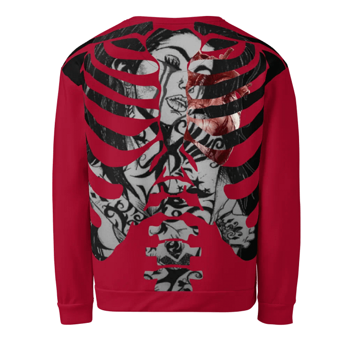 Heartbreak Ribcage - CARMINE | Unisex Sweatshirt product image (2)