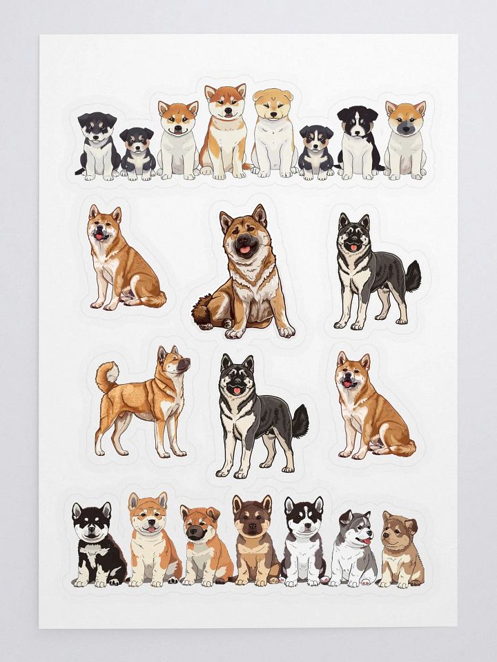 Akita Dog Figures sticker product image (1)