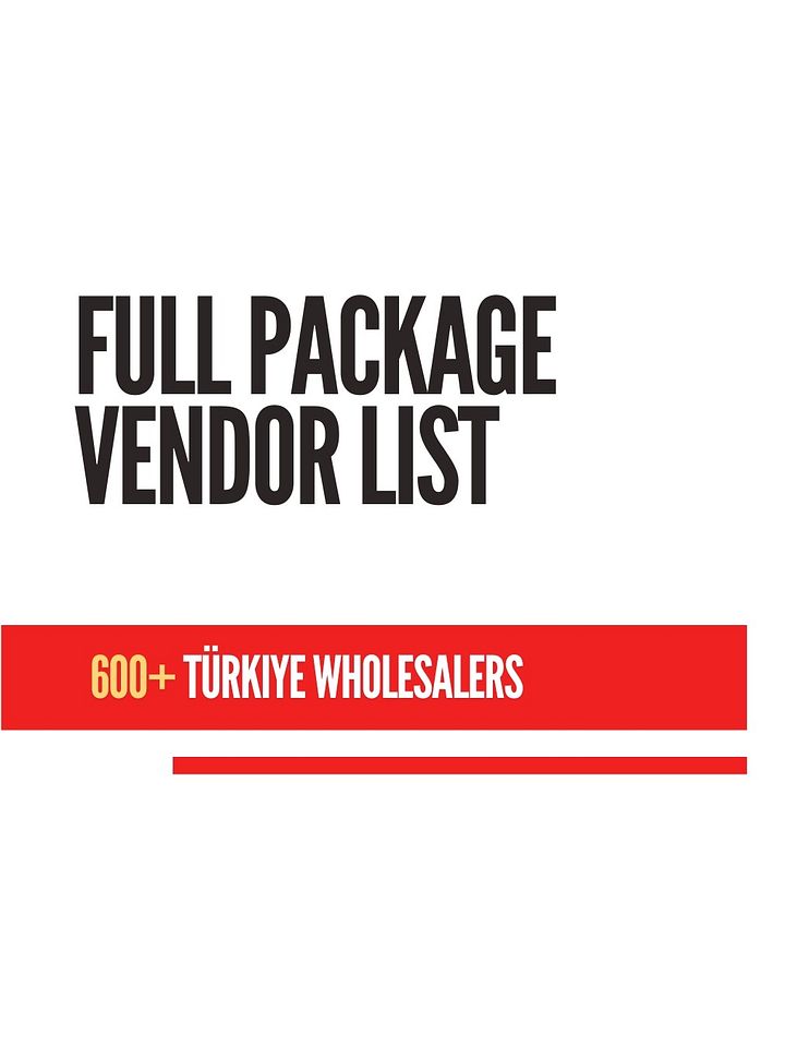 Turkiye Complete 400+ Wholesale Vendor List product image (1)