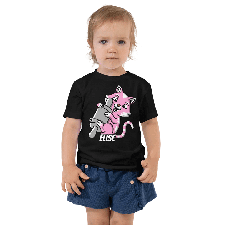 Cheerful Cat Rolling Pin Toddler T-Shirt product image (1)