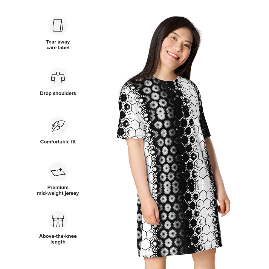 Black and White, T-Shirt Dress, Summer Dress product image (4)