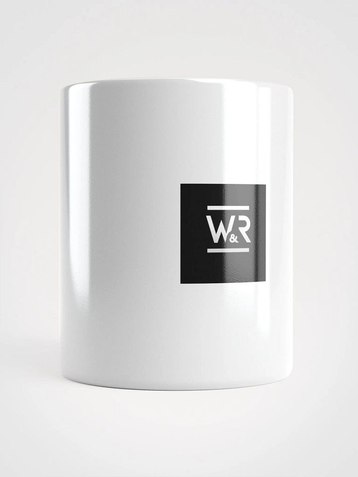 Sleek W & R Logo White Glossy Mug product image (1)