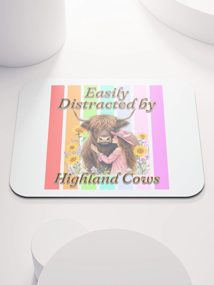 Easily Distracted By Highland Cow Dream Mouse Pad product image (1)