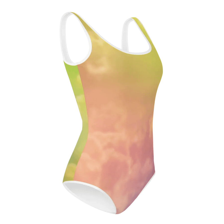 Blur cloud rainbow Design Youth One Piece Swimsuit - V12 product image (3)