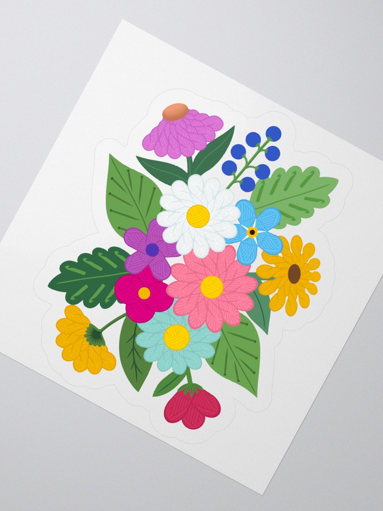 Floral Yarn Print Sticker product image (2)