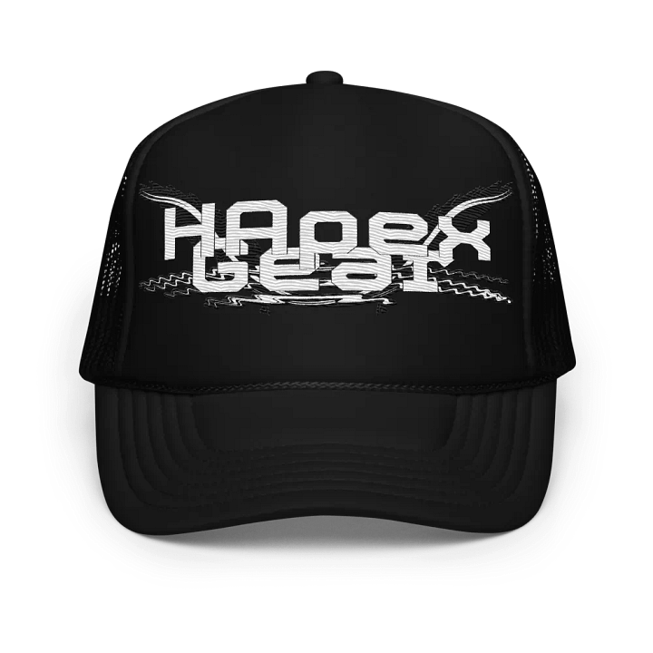 Foam Trucker Hat - Embroidered - White HApex Gear White Logo product image (1)