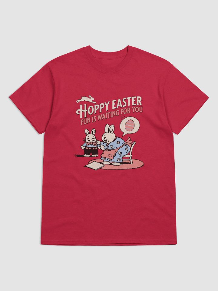 Hoppy Easter Shirt | Retro Bunny Graphic Tee | Cute Old-School Vibe Easter T-Shirt for Women, Moms & Vintage Lovers product image (7)