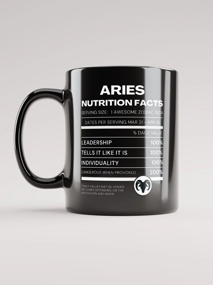 Aries Nutrition Facts Mug product image (1)