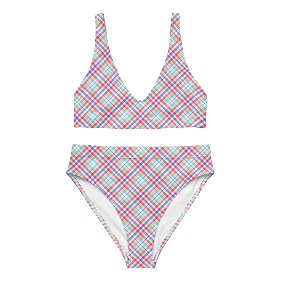 Purple, Pink, and Blue Plaid Bikini product image (2)