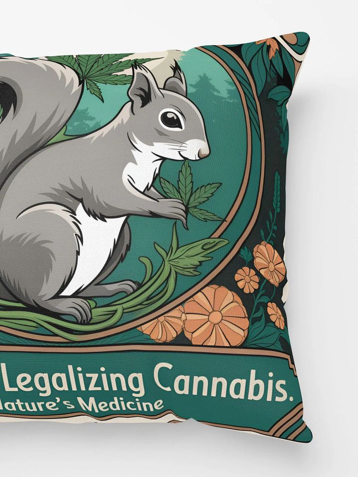 Comfy Pillow: Pooky for Legalizing Cannabis, Nature's Medicine, flowers, leaves, romantic style product image (4)