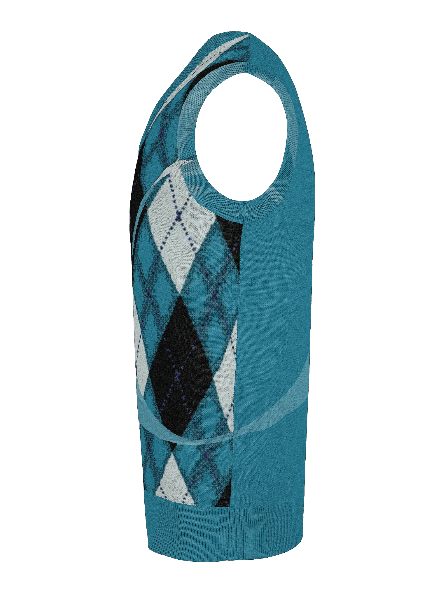 Teal Argyle Sweater Vest product image (6)