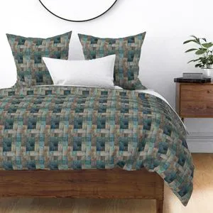 Seamless Pattern - Blue, Brown and Green Checker Pattern product image (2)