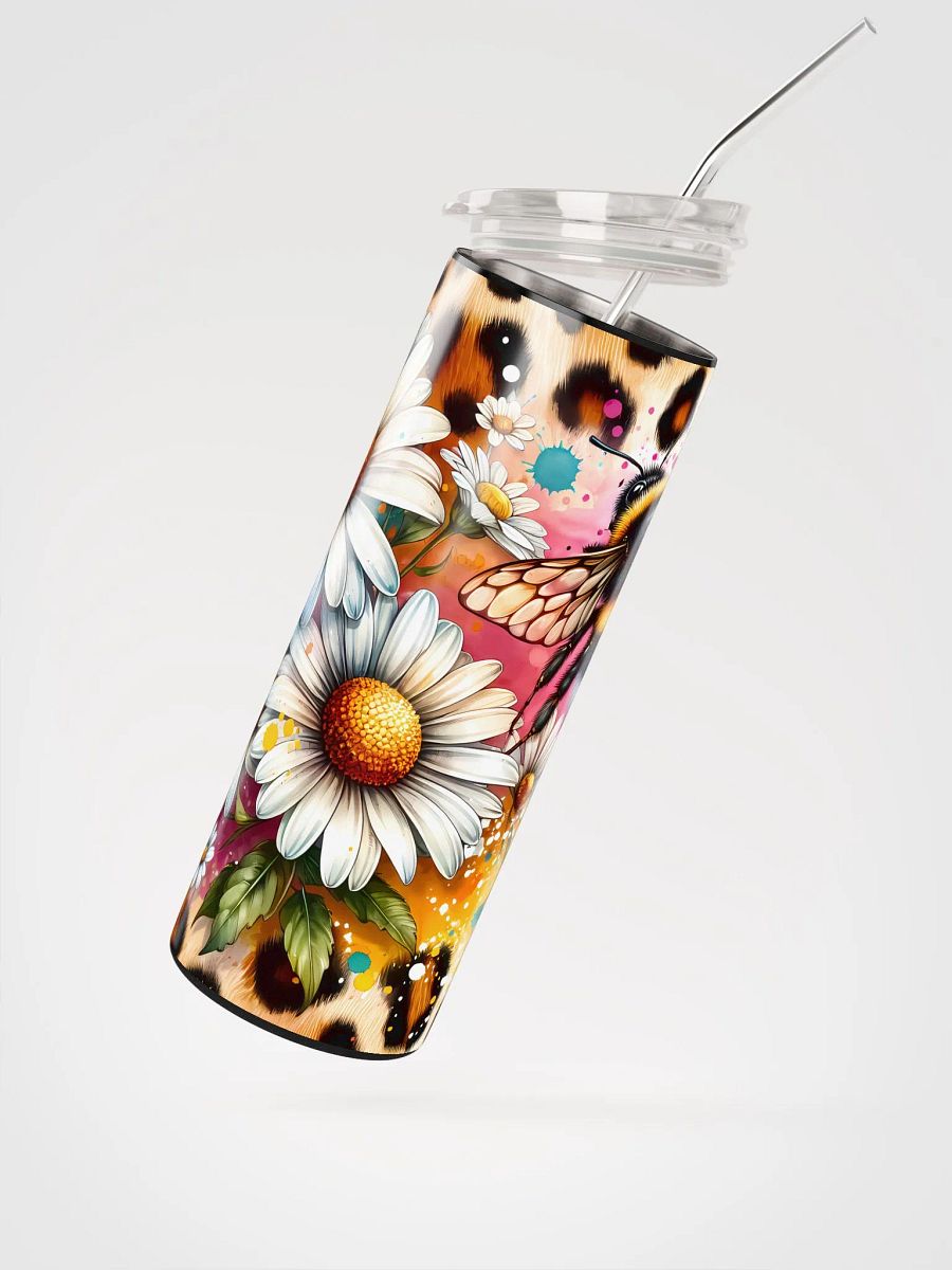 Bee Blooms & Leopard Tumbler: Sip with Style! product image (3)