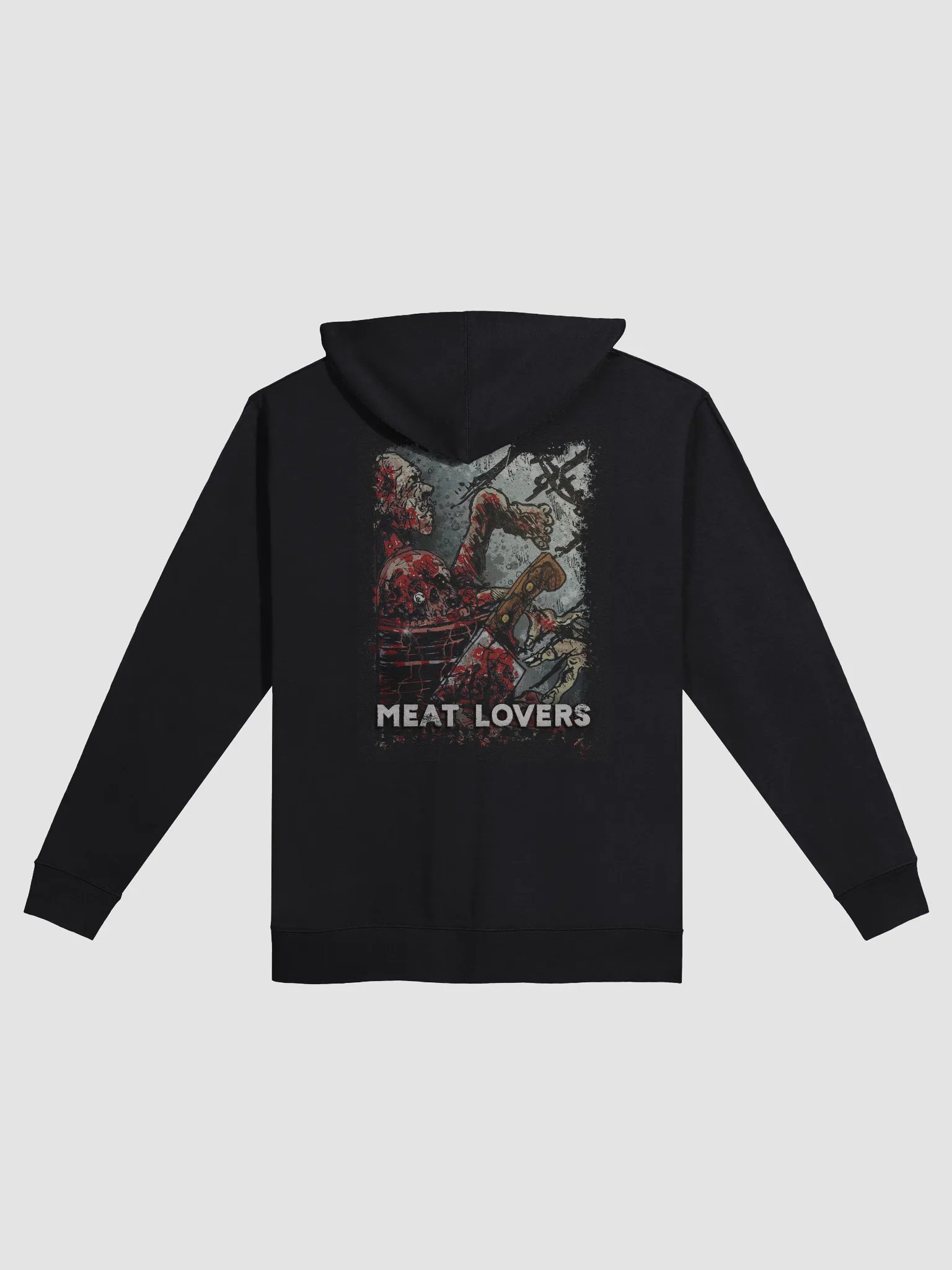 Meat Lovers unisex black zip up hoodie product image (1)