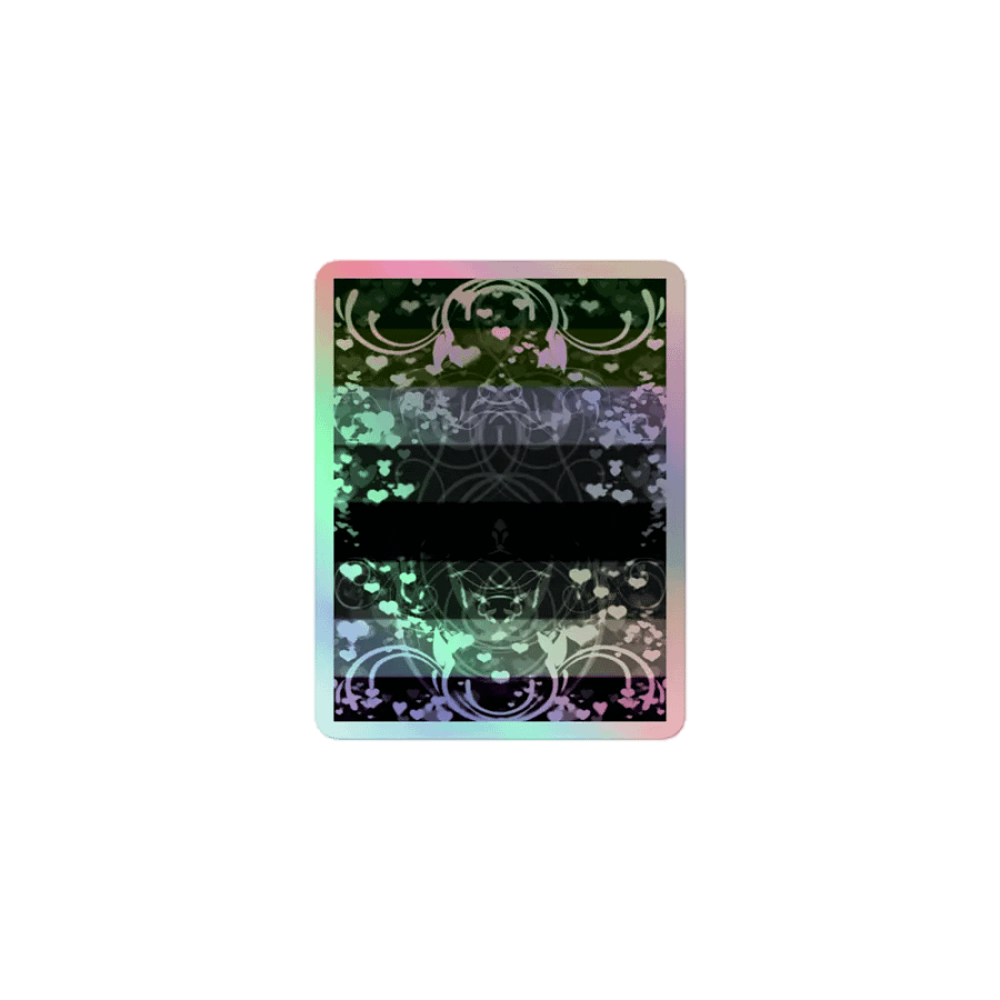 Aroace Pride Flag Sticker: Green To Purple (Flourish Variation) product image (1)