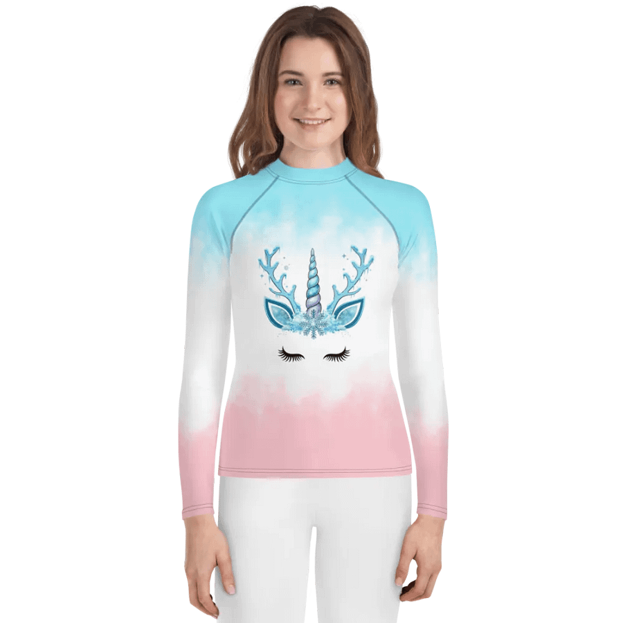 Enchanted Antler Unicorn Youth Rash Guard product image (6)