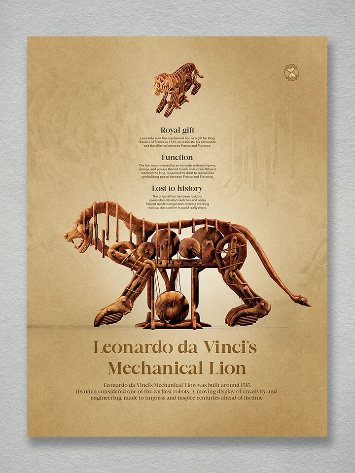 Leonardo da Vinci's Lion (Unframed poster) product image (1)