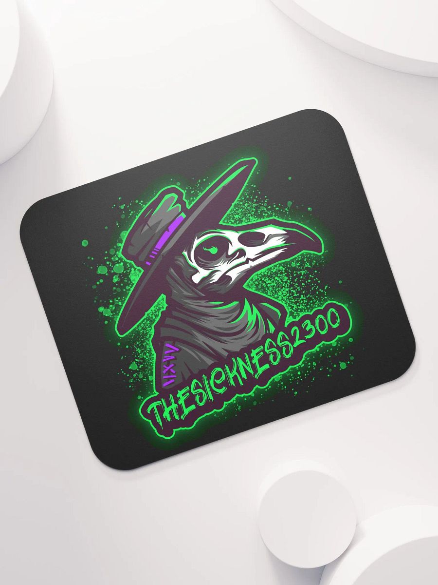 Black background theSICKNESS2300 logo mouse pad product image (7)
