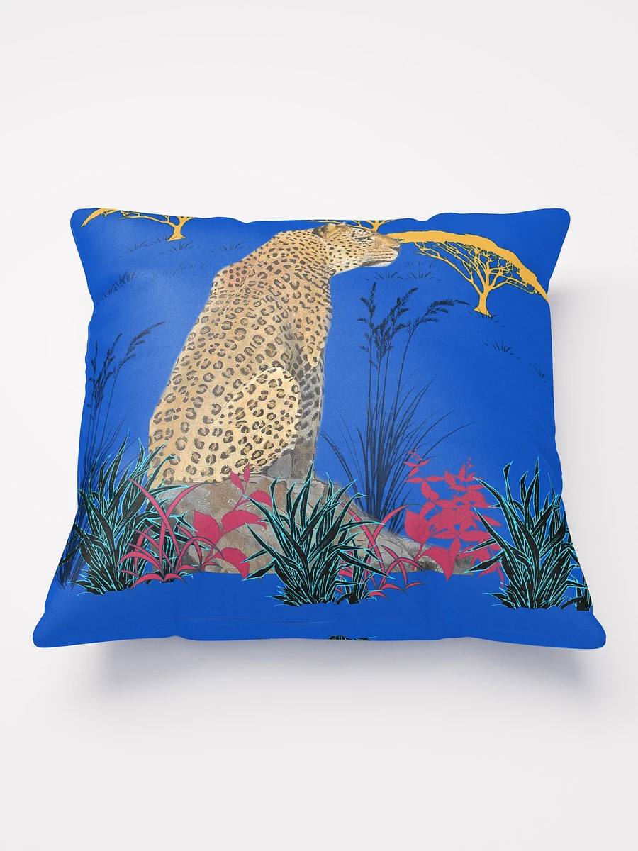 Blue Pillow with Leopard in the Dry Bushveld product image (3)
