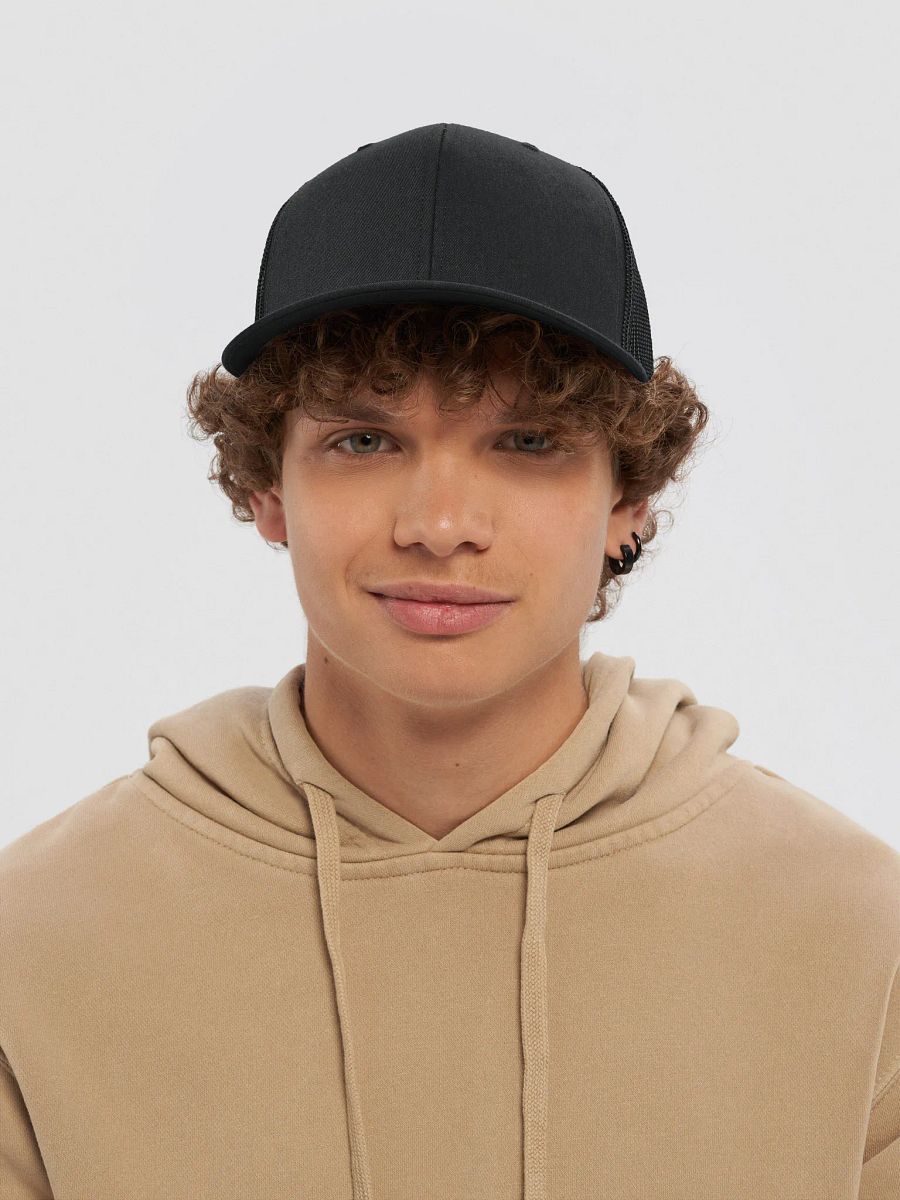 PUSH Hat Black and White Right product image (5)