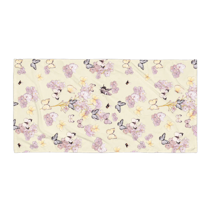 BUTTERFLY GARDEN YELLOW BUTTER TOWEL - Buttergelbes Handtuch mit Schmetterlingen product image (2)