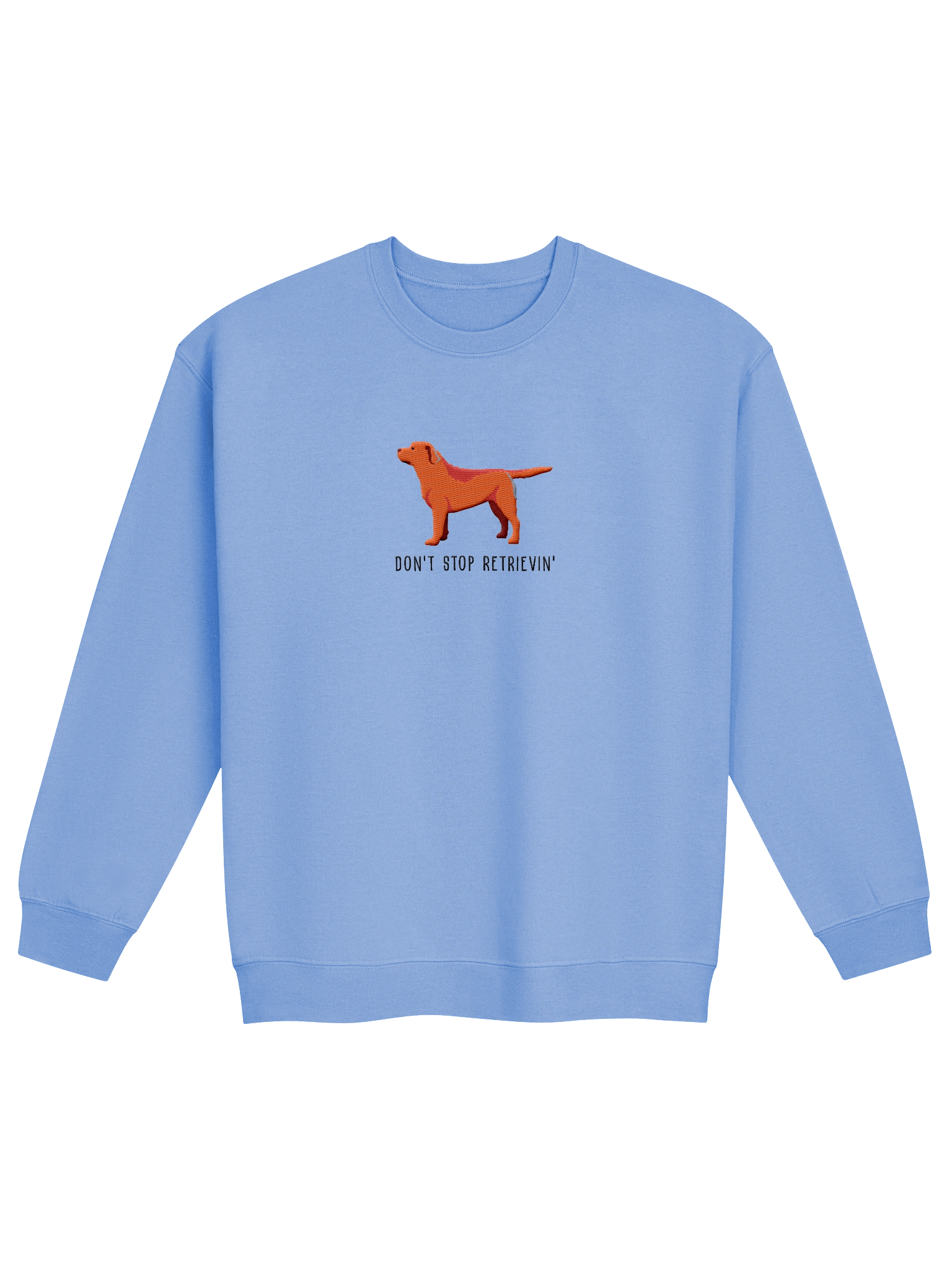 Don't Stop Retrievin' Sweatshirt (Embroidered) of a Labrador Retriever(Fox Red) product image (9)