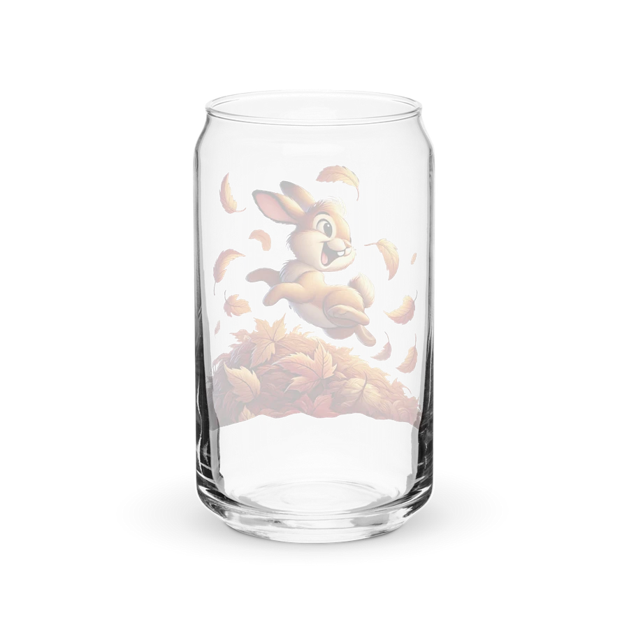 Autumn Leaves Bunny Rabbit Glass with Optional Lid and Straw product image (38)