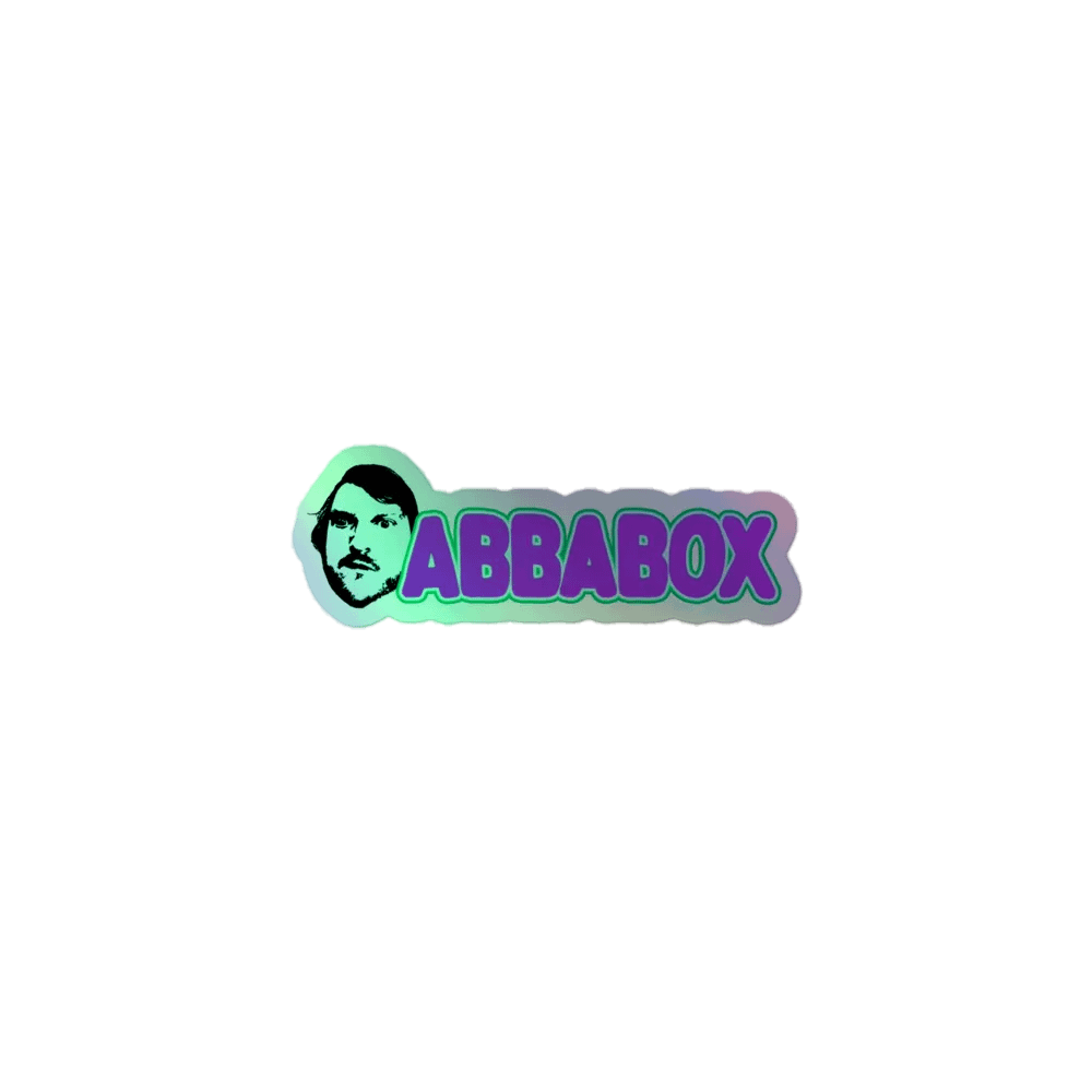 Abbabox logo Holographic sticker product image (1)