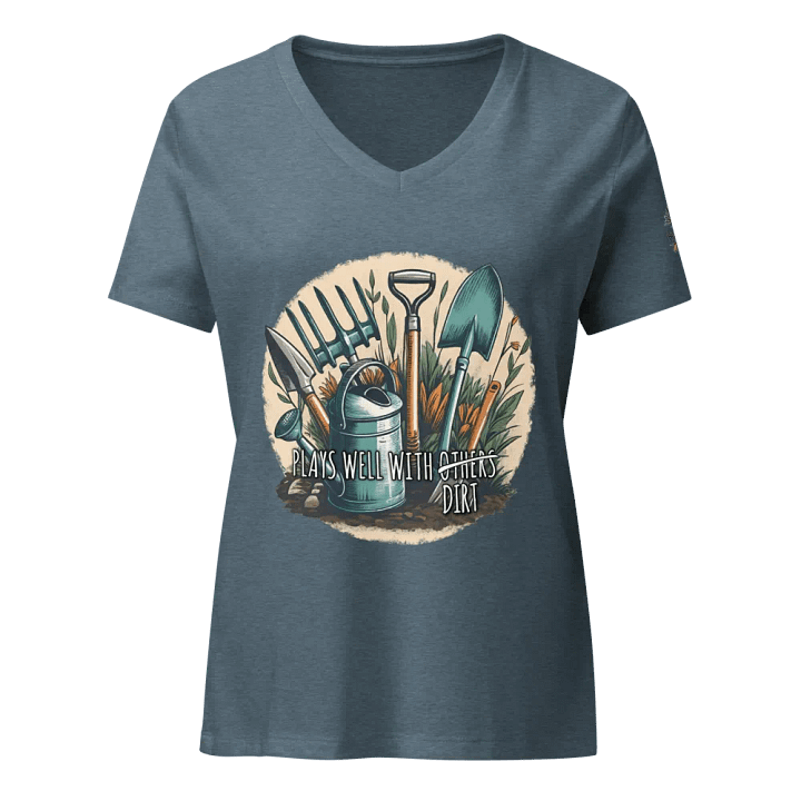 Plays Well With Dirt | Women’s V-Neck T-Shirt product image (31)