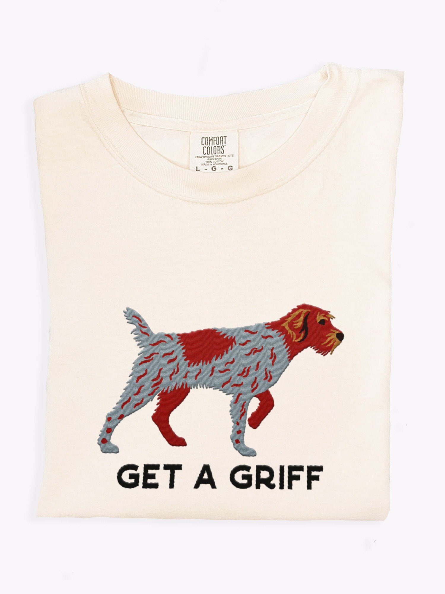 Get a Griff T-Shirt(Embroidered) of a Wirehaired Pointing Griffon(Liver Roan) product image (1)