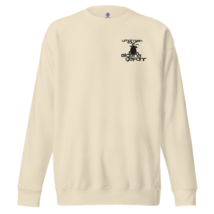 Umarmung gefährlich - Sweatshirt mit schwarzem Design product image (1)