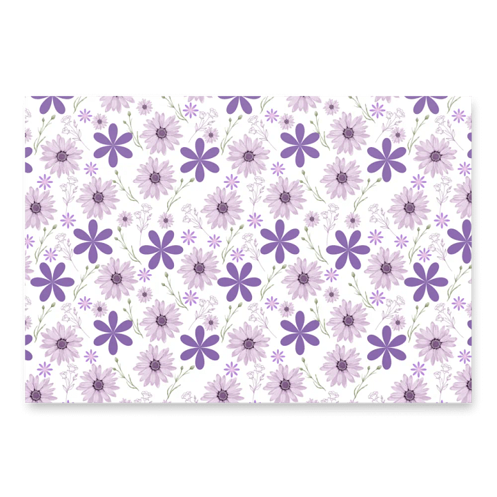 Purple Floral Fantasy Wrapping Paper Set product image (1)