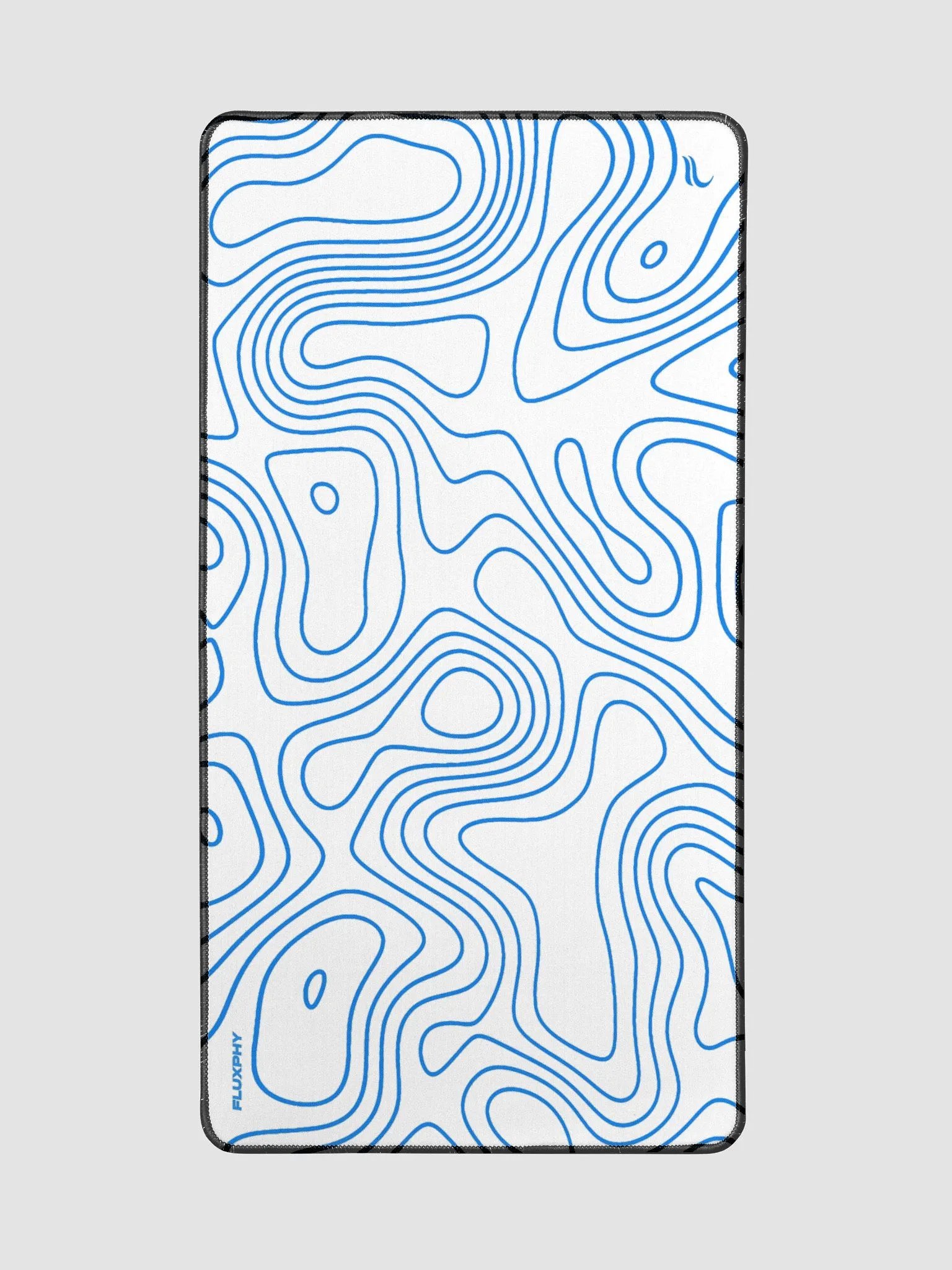 White Blue Topography Mousepad by Fluxphy product image (2)