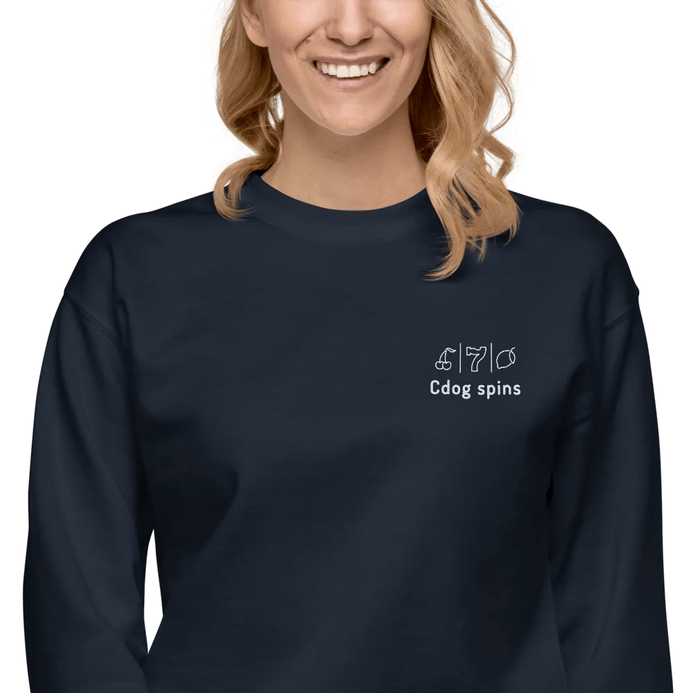 Cdog Spins Sweatshirt Embroided Navy Full Logo product image (5)