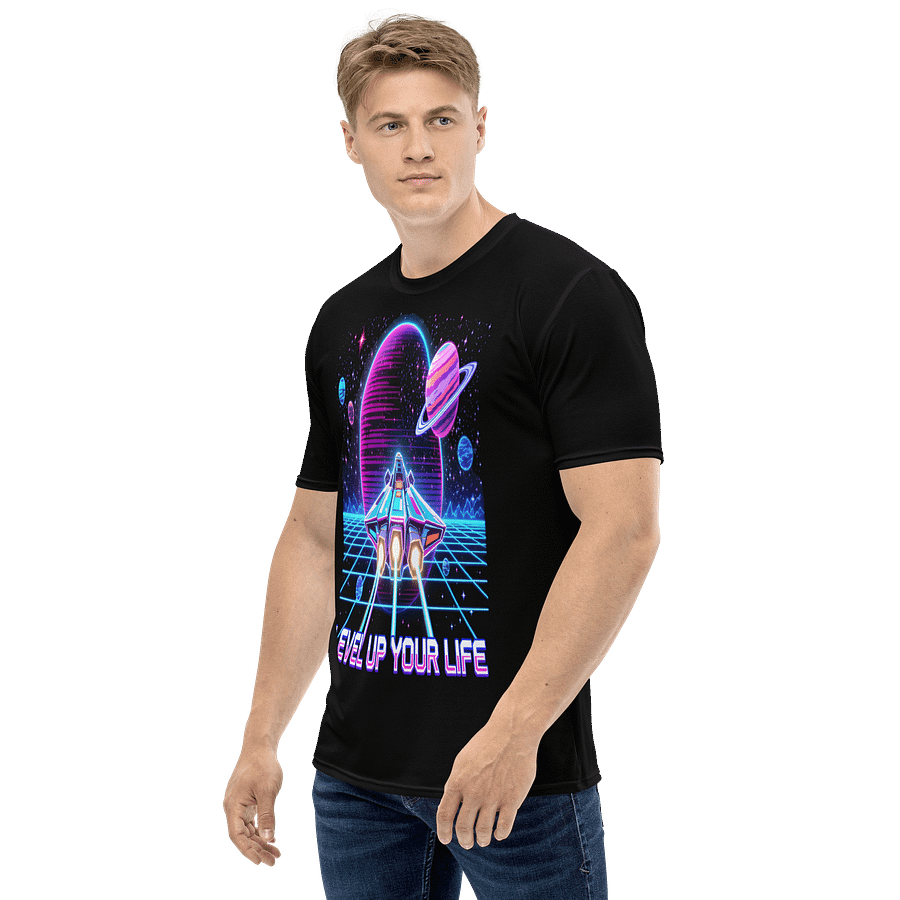 Level Up Your Life | Retro Arcade Pixel Space Design product image (3)