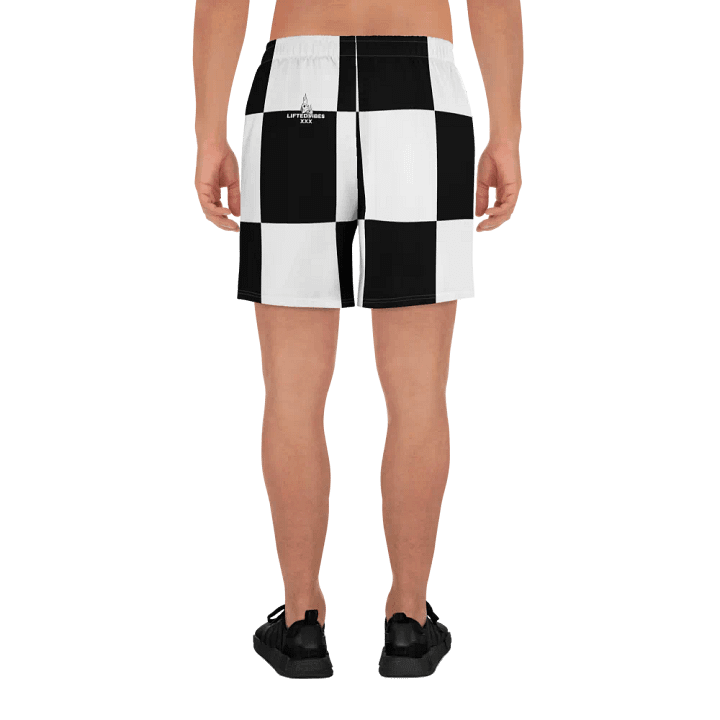 Wide Leg Elastic Checkered XXX Shorts product image (2)