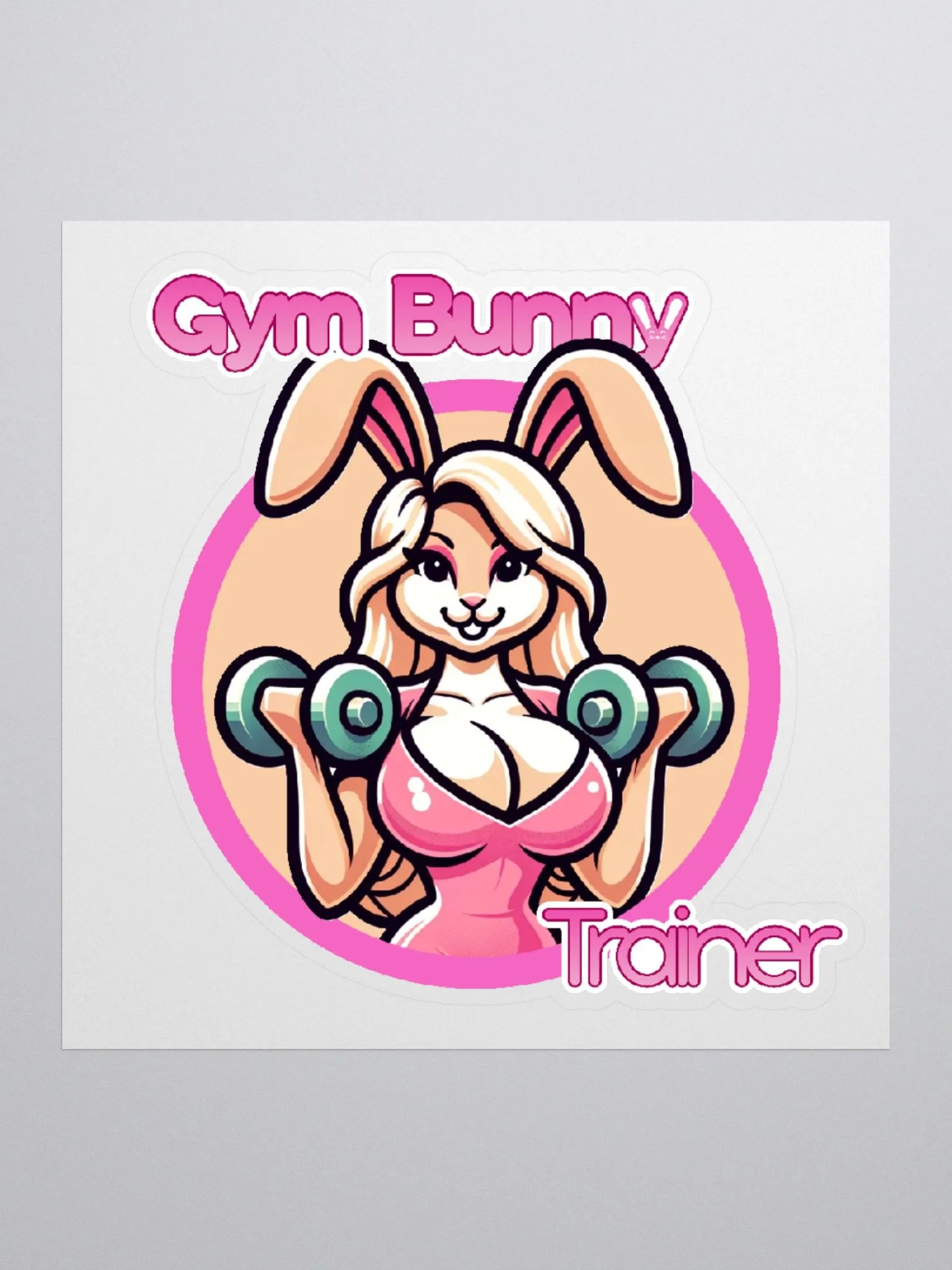Gym Bunny Trainer Logo Sticker product image (1)