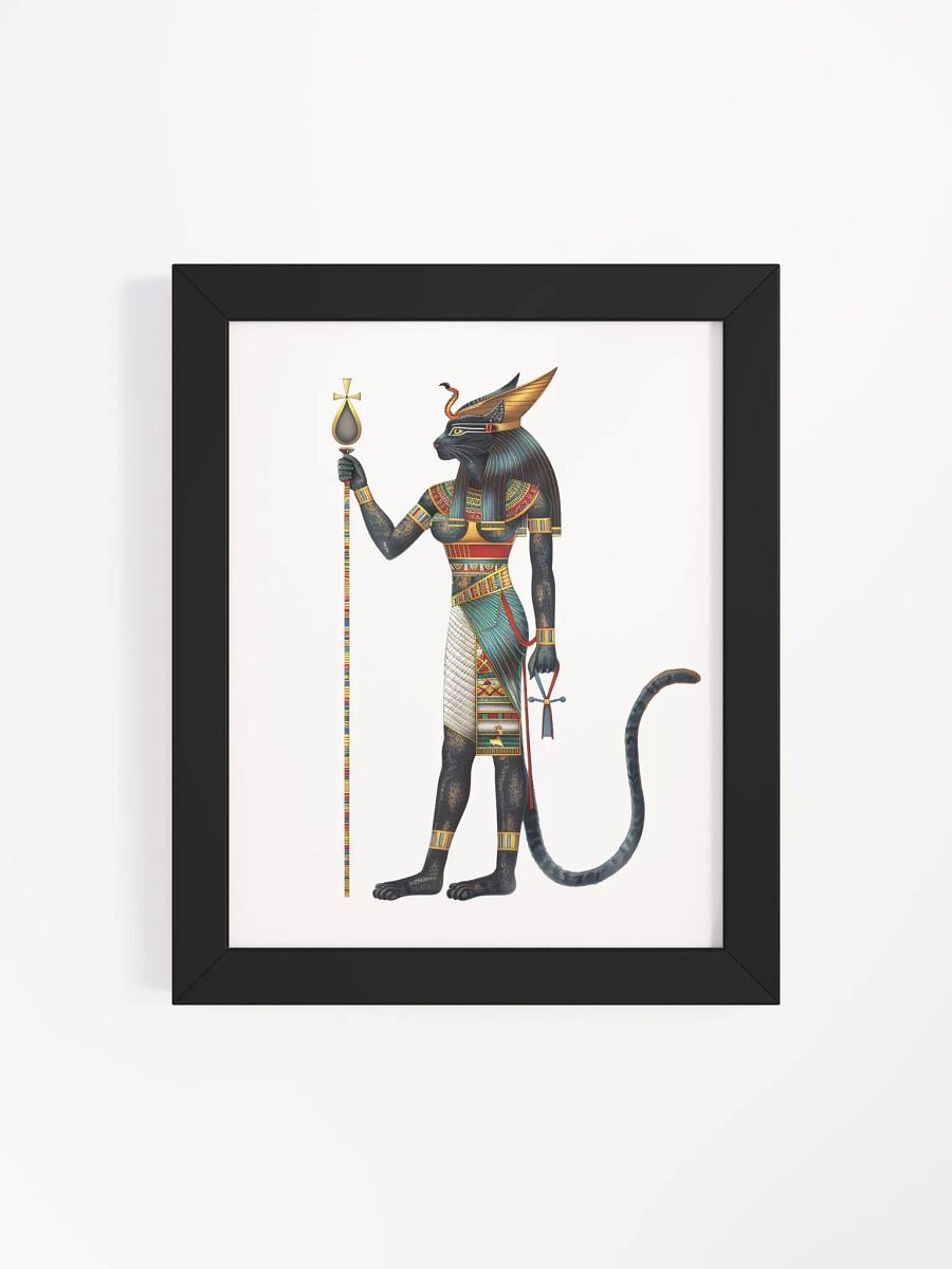 Bastet - The Egyptian Cat Goddess Framed High-Quality Matte Poster product image (20)