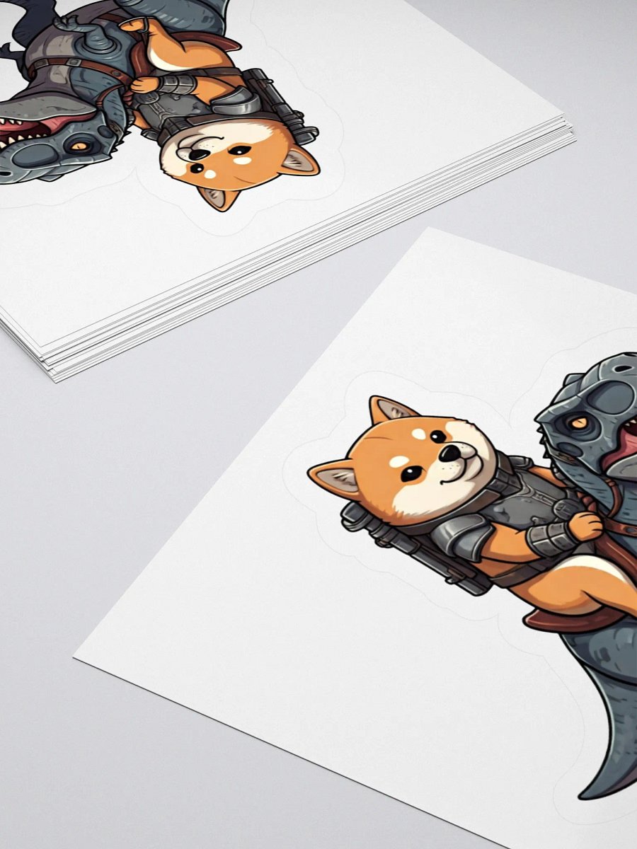 Nova Inu T-rex Rider Kiss-Cut Sticker product image (11)