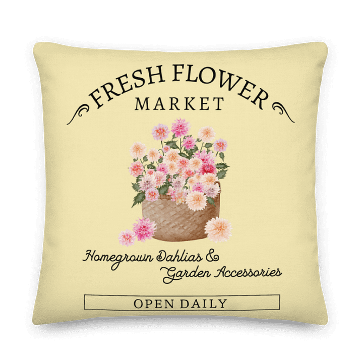 Fresh Flower Market Dahlia Summer Cottage Pillow product image (1)