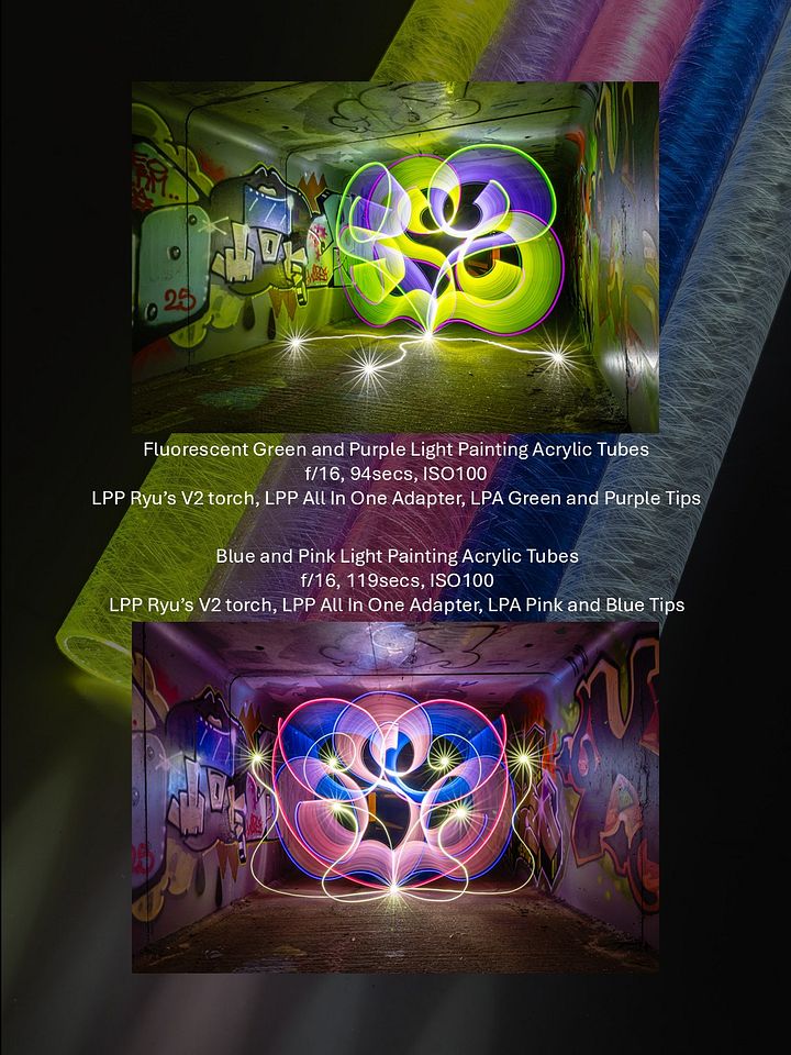 Light Painting Acrylic Tubes | 50cm Neon 5 Tube Kit product image (2)
