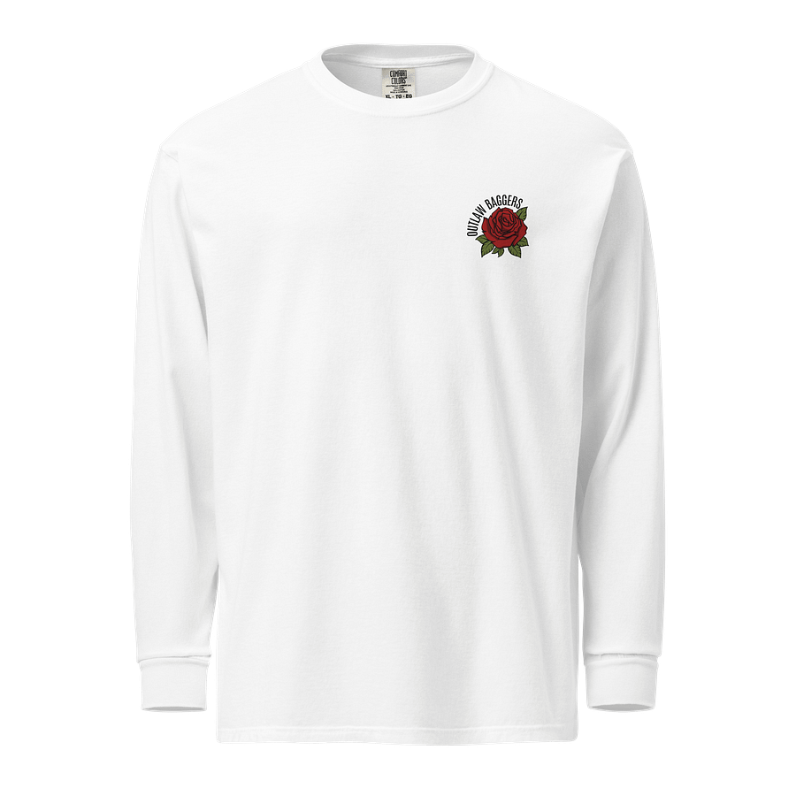 Outlaw Baggers Rose White Long Sleeve Tee product image (12)