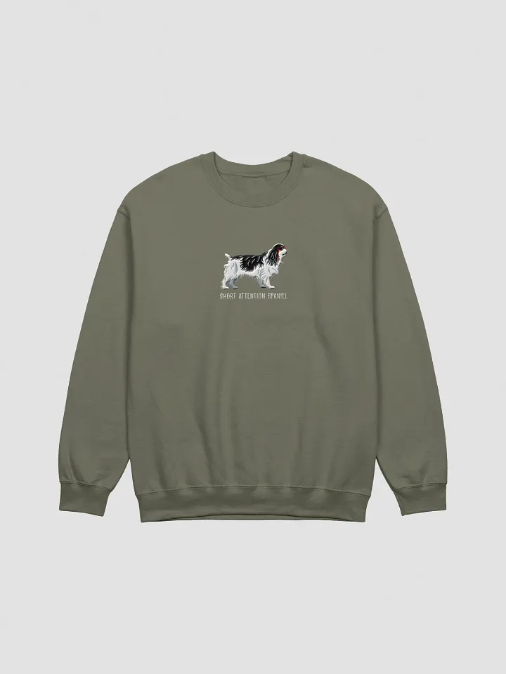 Short Attention Spaniel Sweatshirt (Embroidered) of an English Toy Spaniel(Tricolor) product image (13)